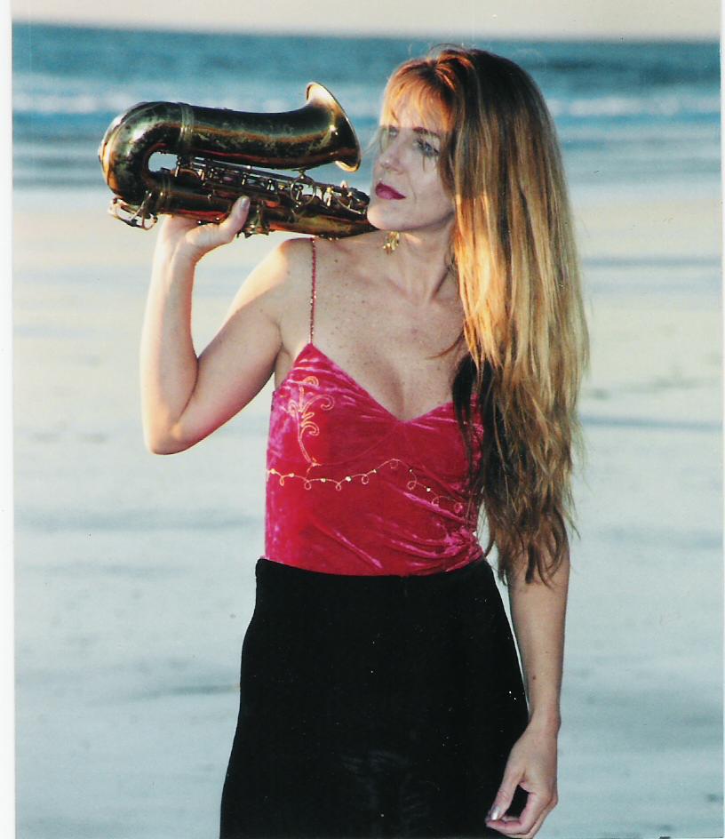 Saxophone on the beach